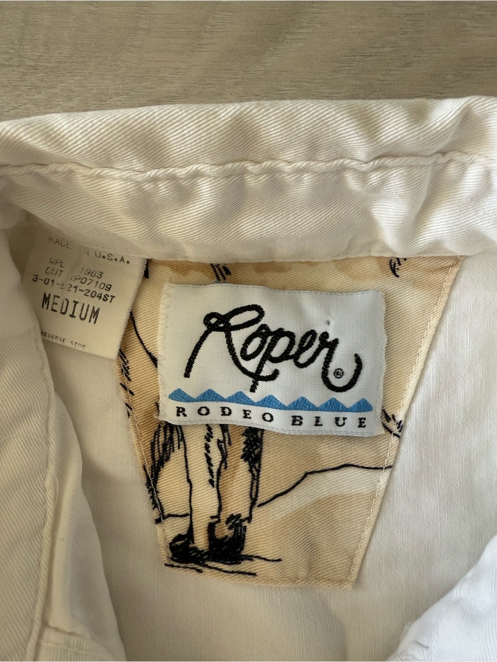 Vintage Roper Rodeo Blue Wolf Shirt - Picture 6 of 9